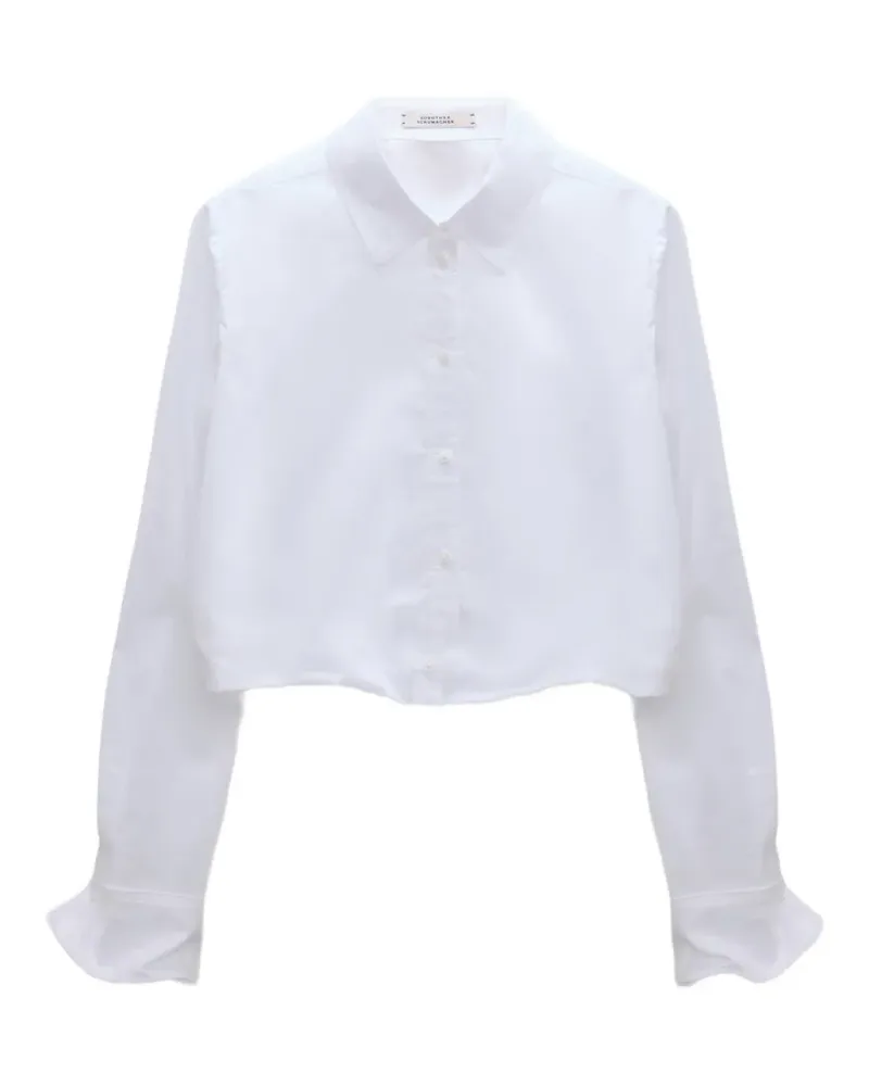 Dorothee Schumacher Pure Power cropped shirt - Weiß Weiß