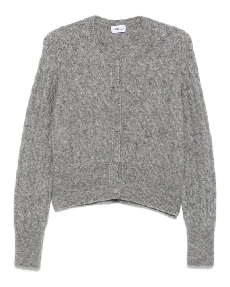 MARELLA Cardigan mit Zopfmuster - Grau Grau