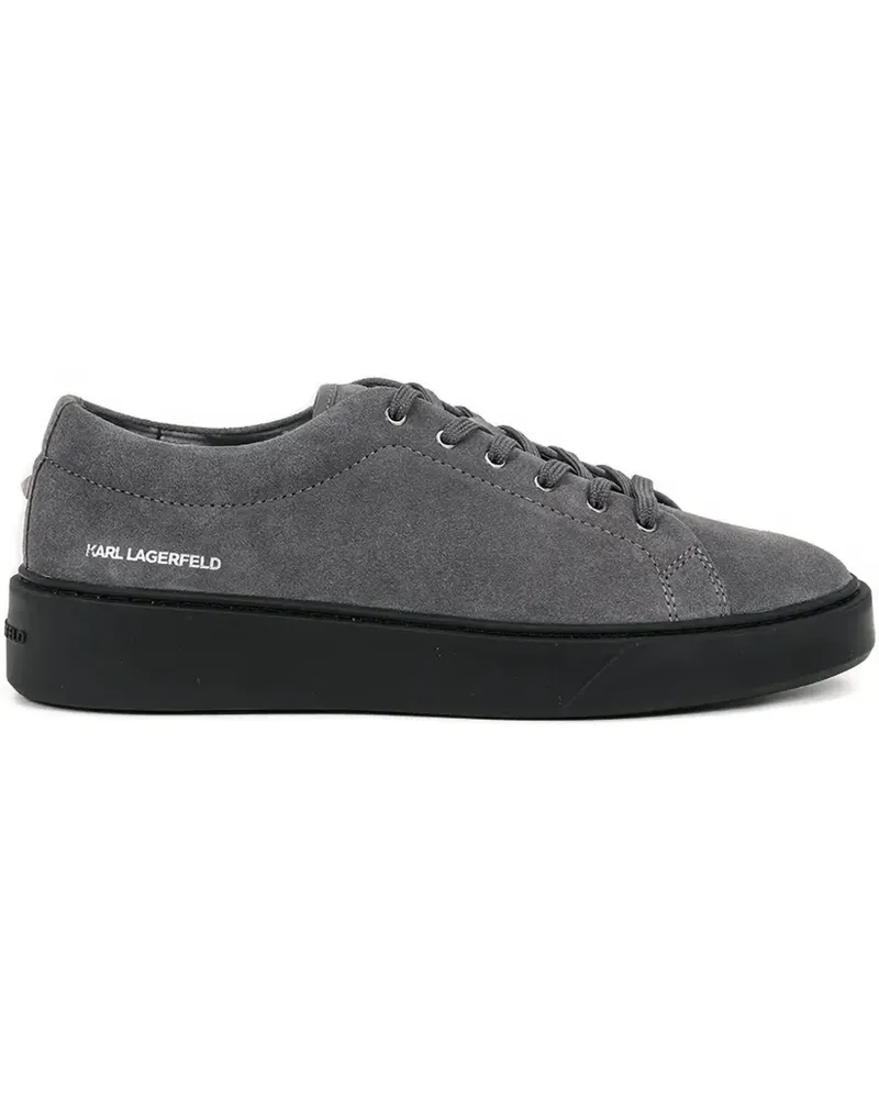 Karl Lagerfeld Sneakers aus Wildleder mit Logo-Print - Grau Grau