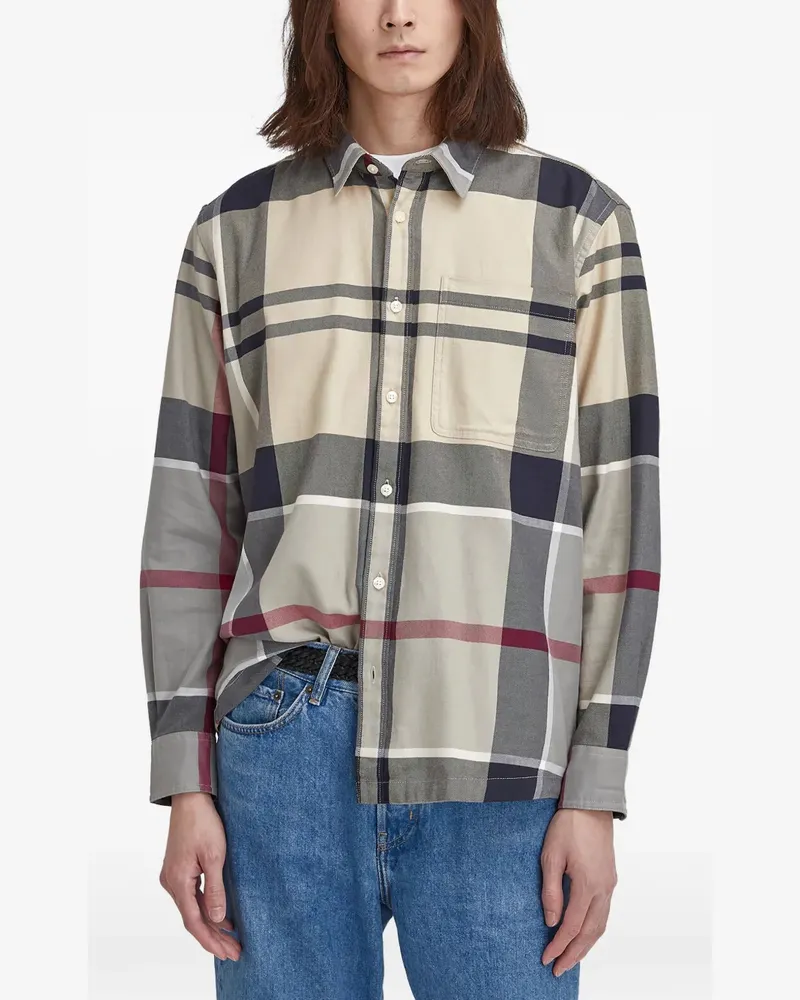 Barbour Kariertes Hemd mit Tasche - Nude Nude