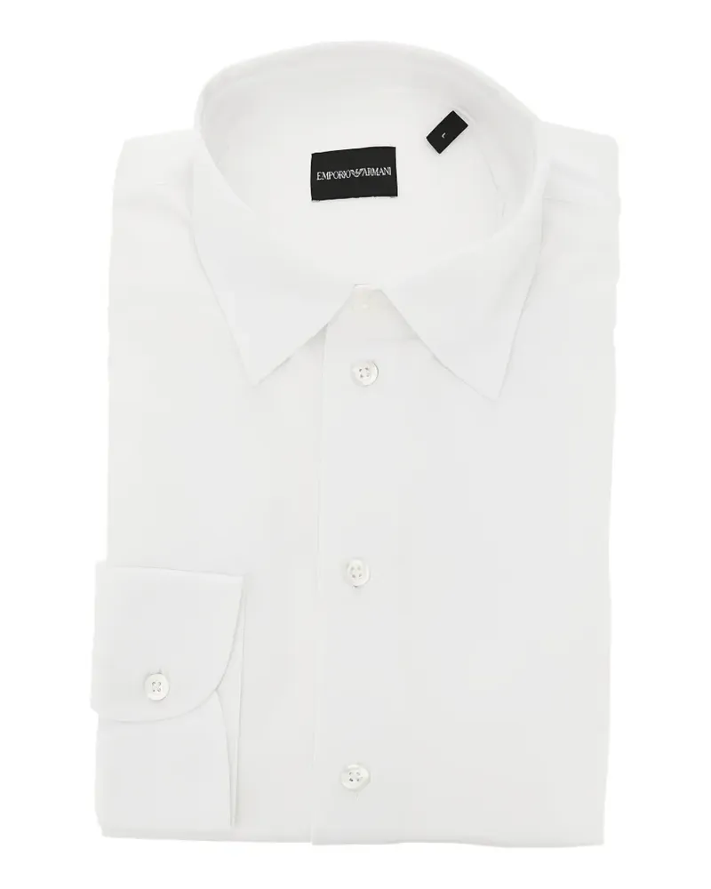 Emporio Armani spread-collar long-sleeve shirt - Weiß Weiß