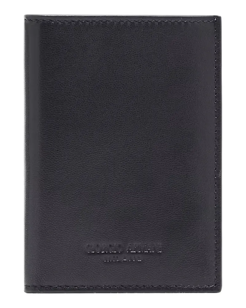 Giorgio Armani Portemonnaie mit Logo-Prägung - Schwarz Schwarz