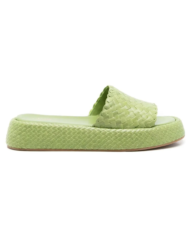 Sarah Chofakian Flache Sandalen - Grün Grün