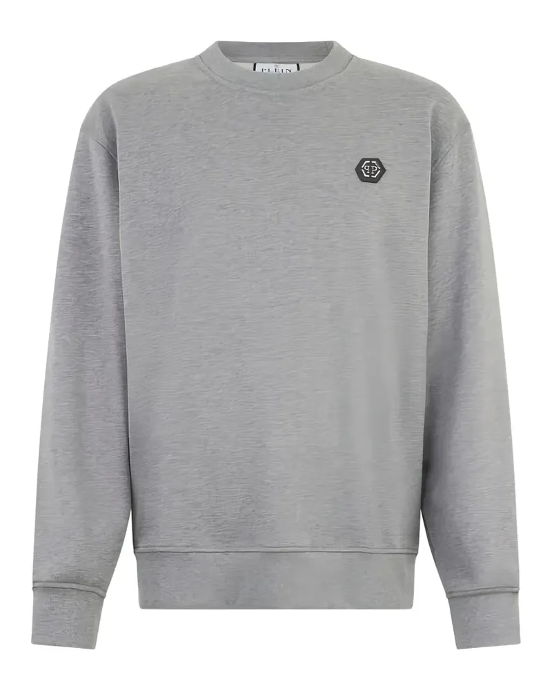 Philipp Plein Sweatshirt mit Logo-Patch - Grau Grau