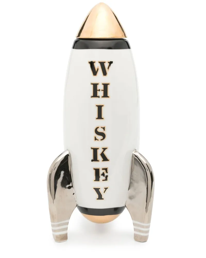 Jonathan Adler Rocket Whiskey-Dekanter Weiß