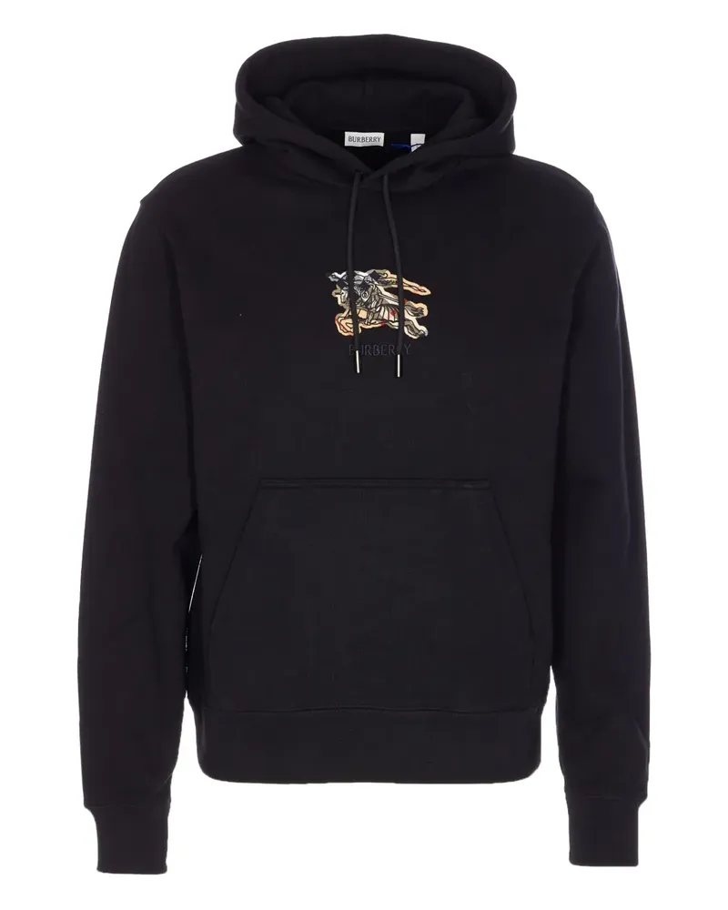 Burberry EKD Check logo patch hoodie - Schwarz Schwarz