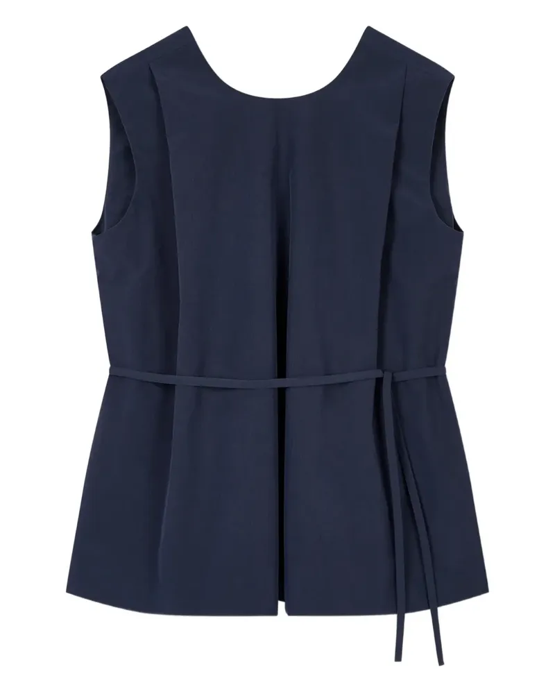 STUDIO TOMBOY Verdrehte Bluse mit Falten - Blau Blau