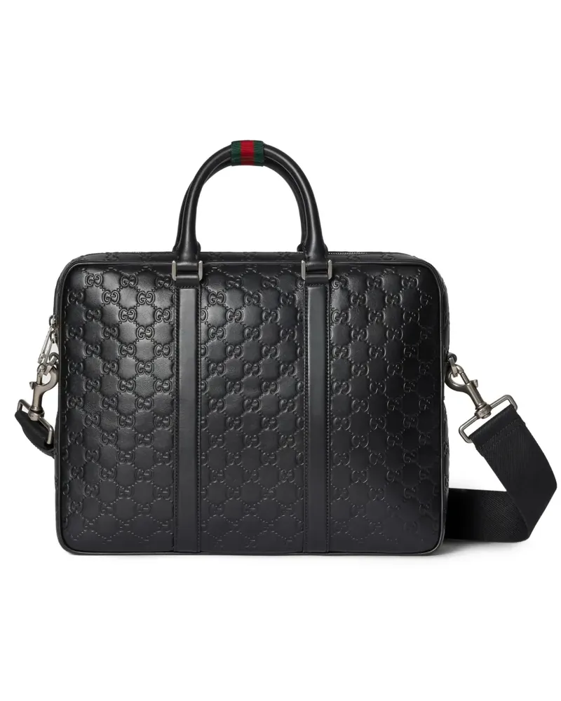 Gucci large GG briefcase - Schwarz Schwarz