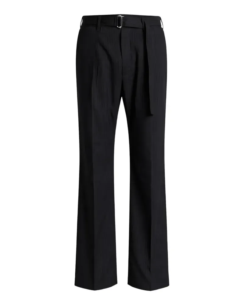 ATTACHMENT Hose mit Nadelstreifen und Gürtel - Schwarz Schwarz