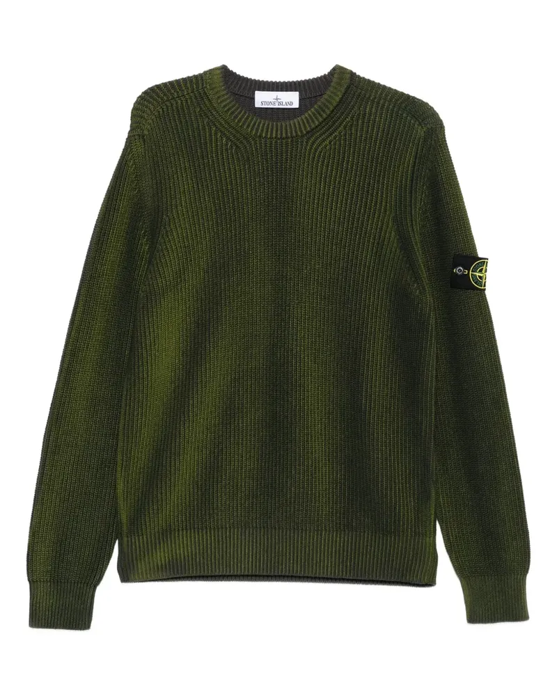 Stone Island Gerippter Pullover - Grün Grün