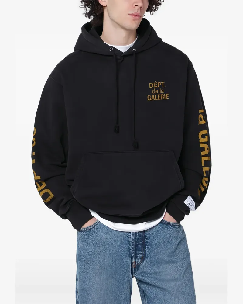 GALLERY DEPT. logo-print hoodie - Schwarz Schwarz