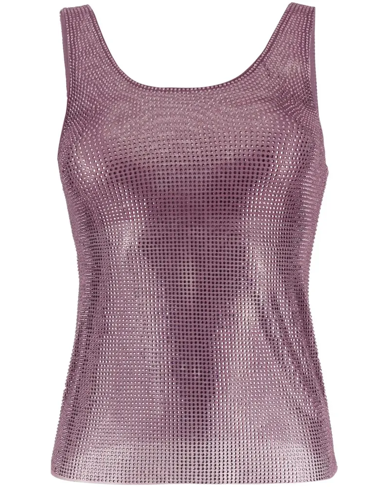 Giuseppe di Morabito Kristallverziertes Top - Violett Violett