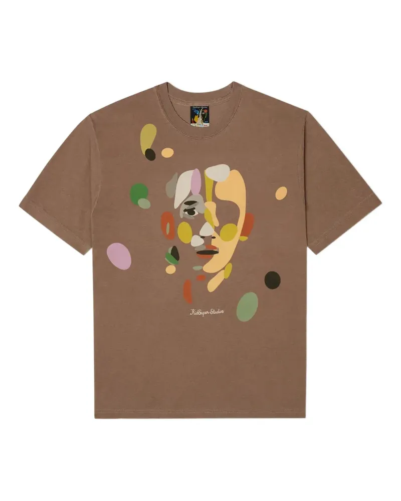 KidSuper T-Shirt mit grafischem Print - Braun Braun
