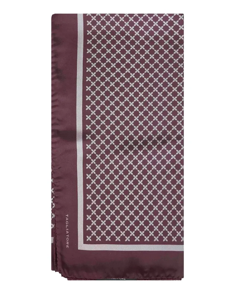 Tagliatore logo-pattern silk scarf - Violett Violett