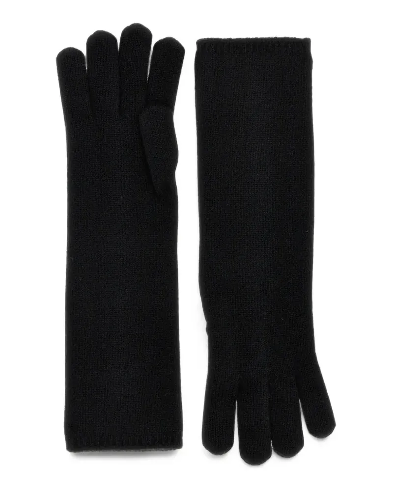 Max Mara fine-knit cashmere gloves - Schwarz Schwarz