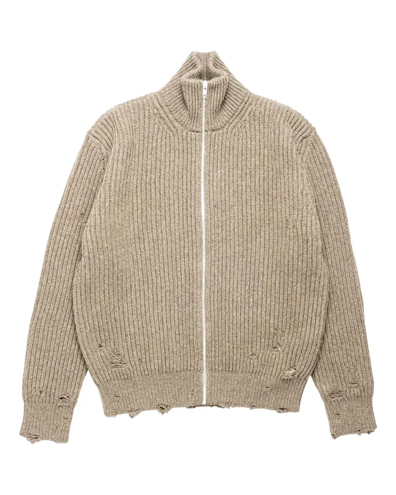 Maison Margiela Cardigan mit Ellbogen-Patch - Nude Nude
