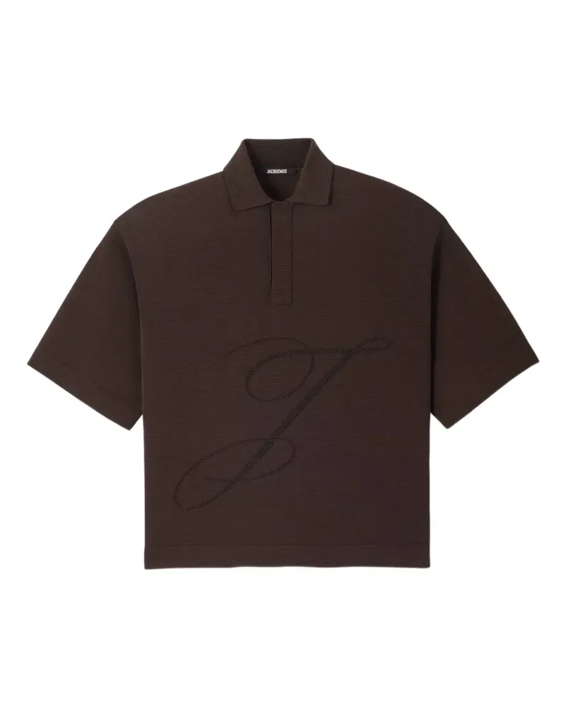 Jacquemus Poloshirt mit Logo - Braun Braun
