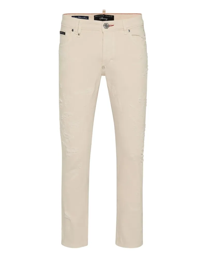 Philipp Plein Jeans mit Logo-Patch - Nude Nude