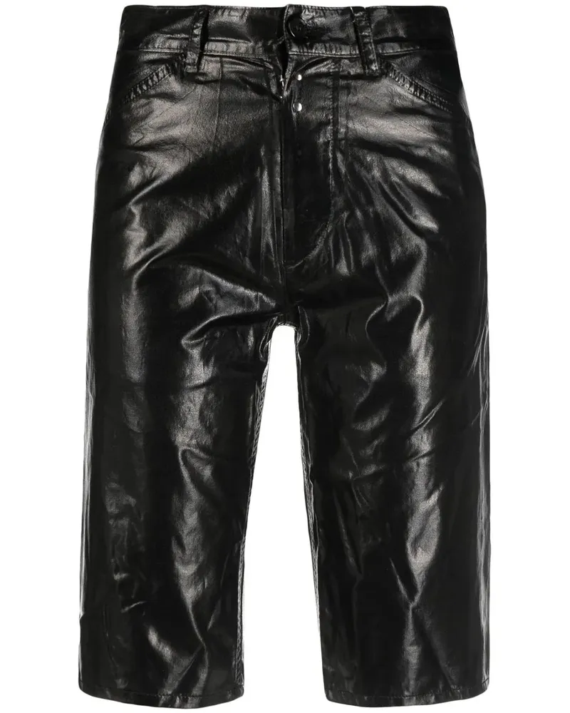 Maison Margiela Gerade Jeansshorts - Schwarz Schwarz