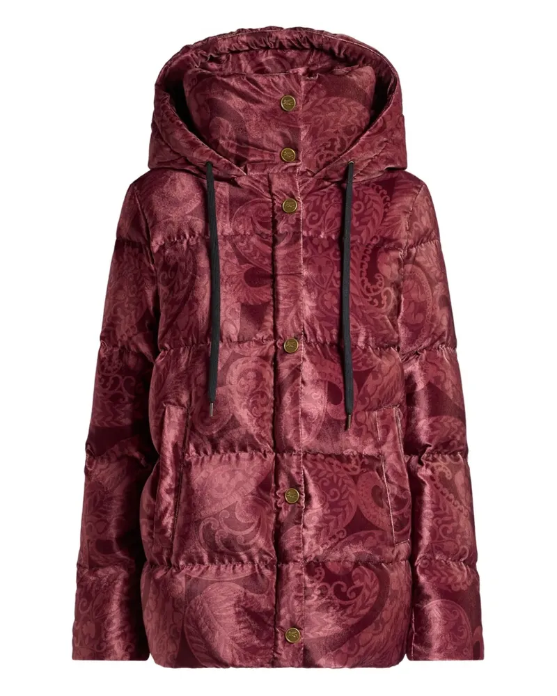Etro Daunenjacke mit Paisley-Print - Rot Rot