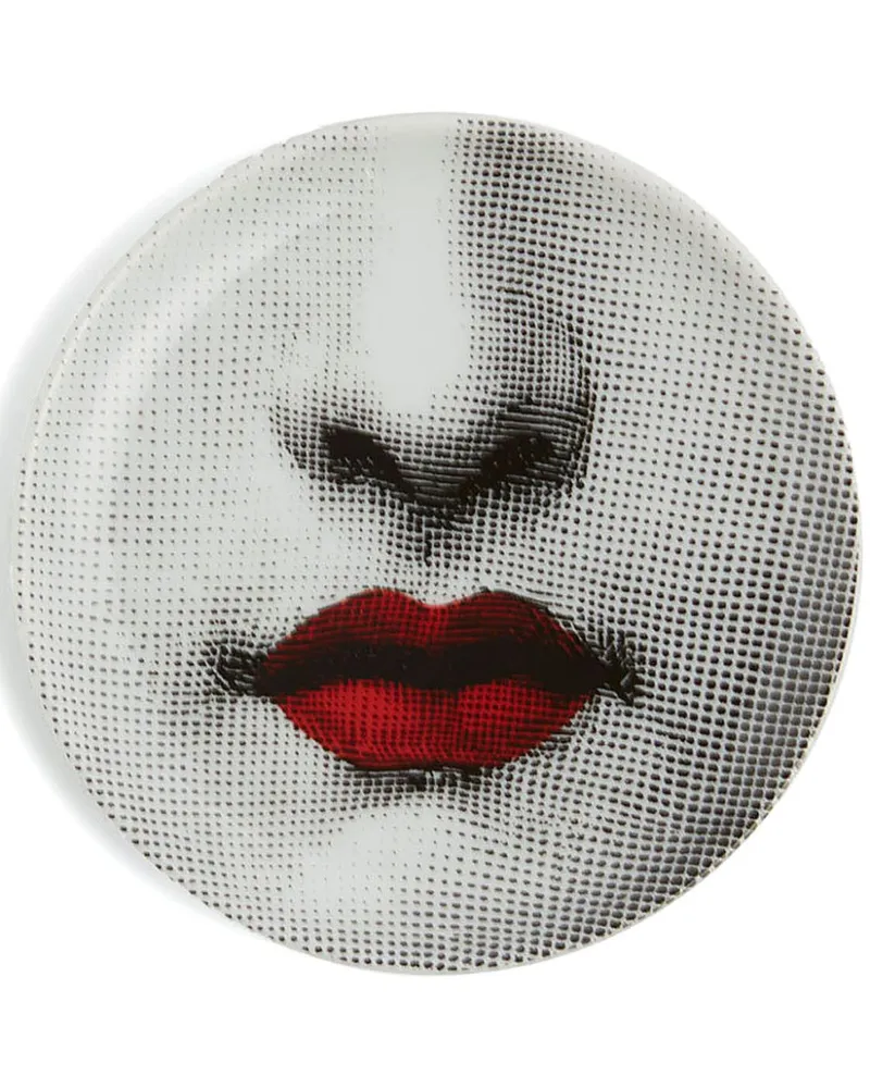 Fornasetti Tema e Variazioni N.397 Deko-Teller 10cm - Weiß Weiß