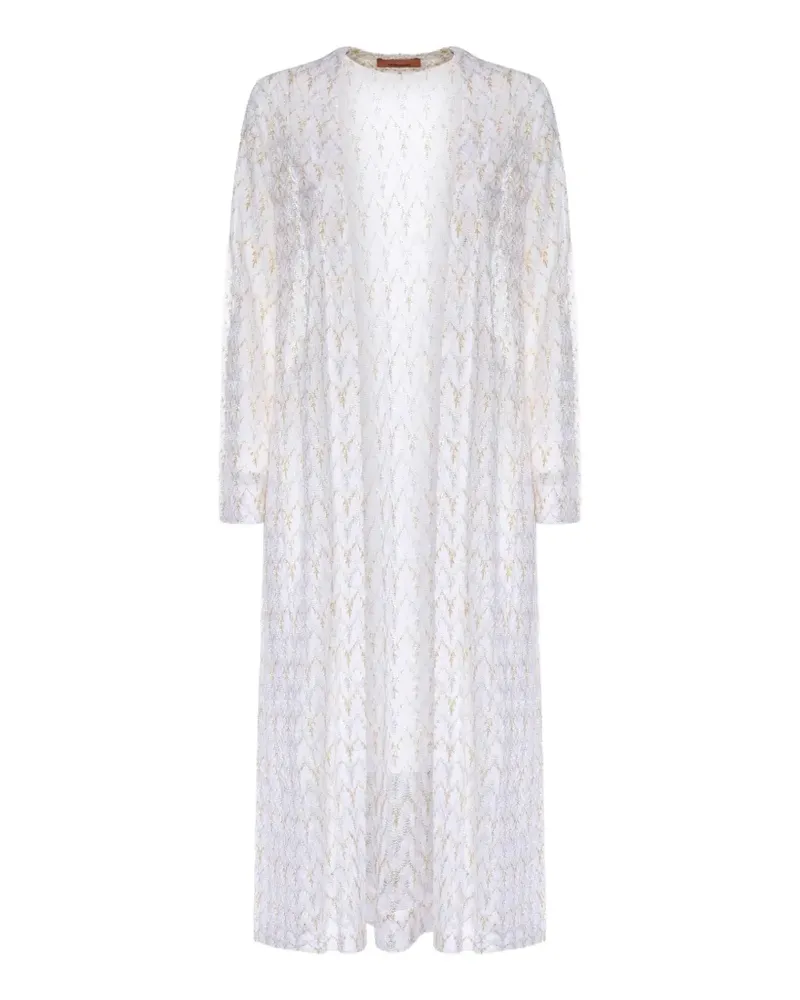 Missoni chevron-knit cardigan - Weiß Weiß