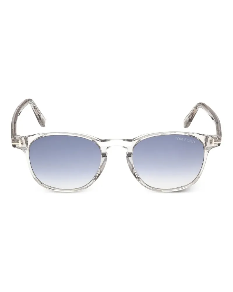 Tom Ford Sonnenbrille mit rundem Gestell - Weiß Weiß