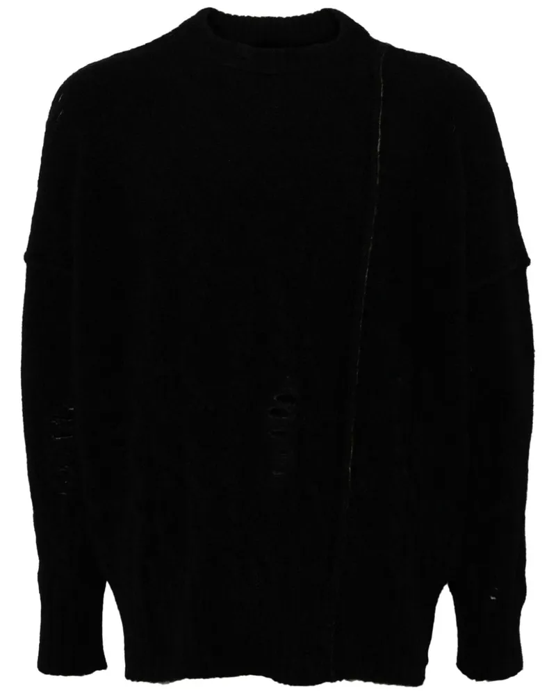 Isabel Benenato Pullover mit rundem Ausschnitt - Schwarz Schwarz