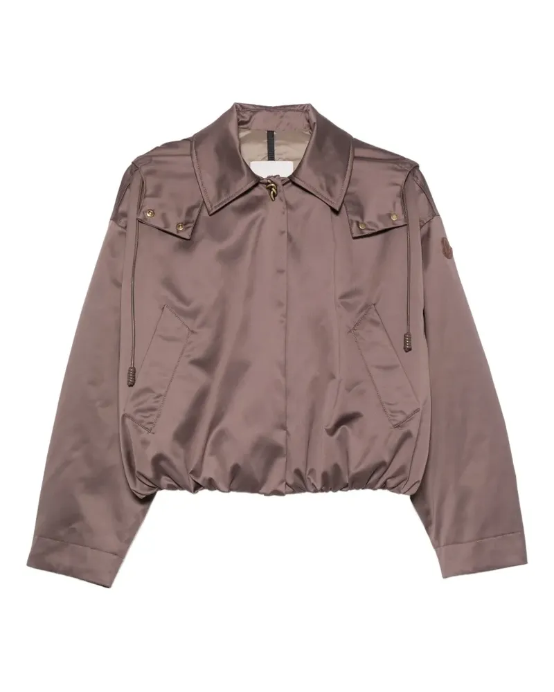 Moncler hooded satin jacket - Braun Braun