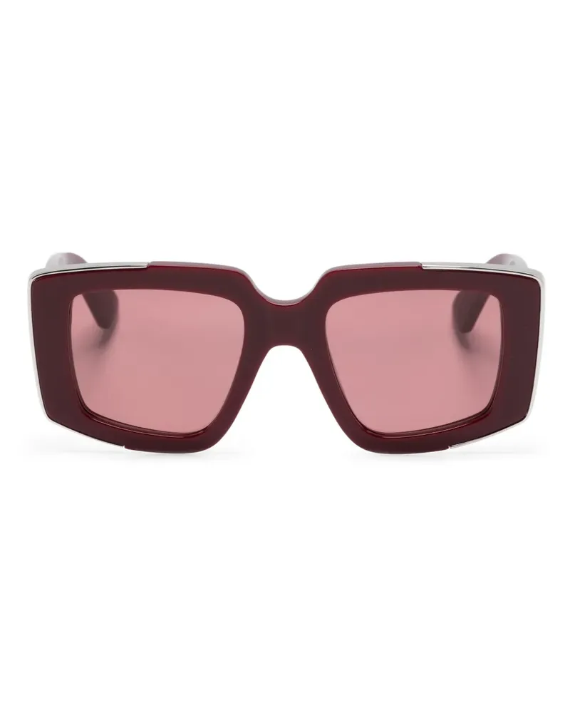 Alexander McQueen The Grip Sonnenbrille mit eckigem Gestell - Rot Rot