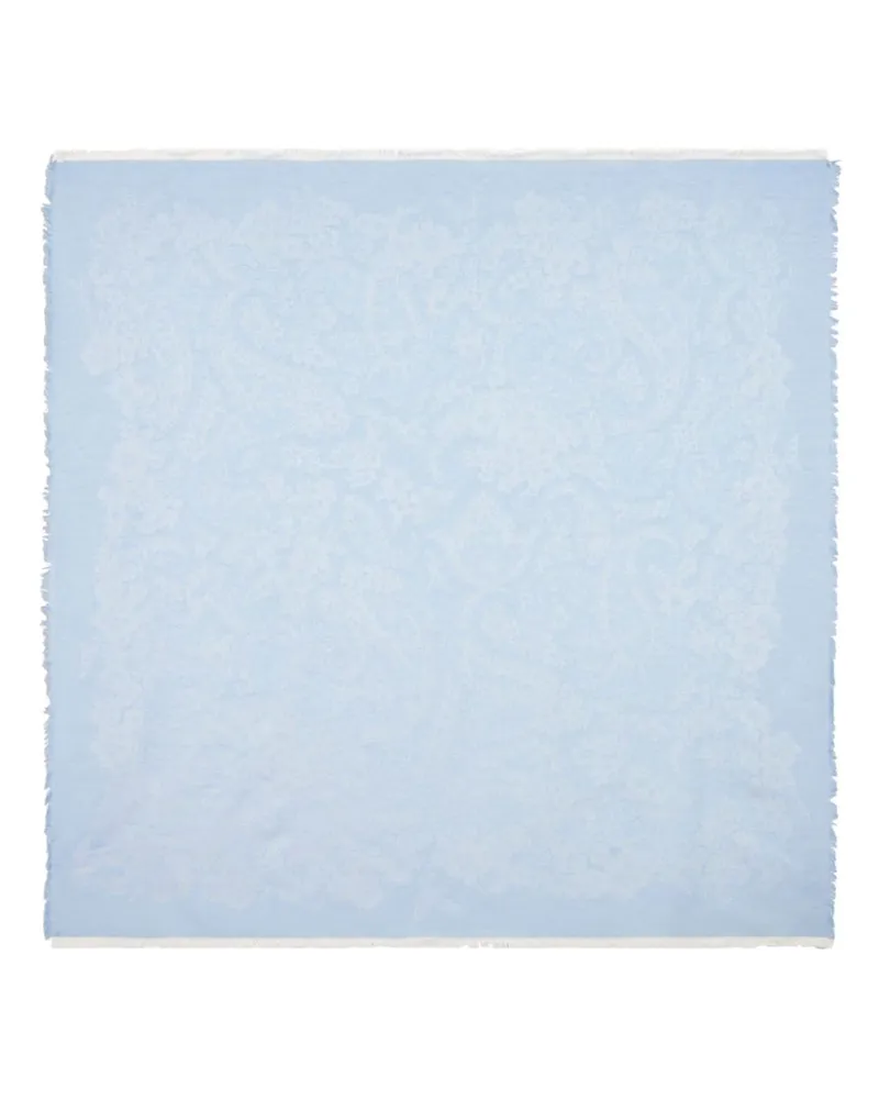 Etro Jacquard-Schal mit Blumenmuster - Blau Blau