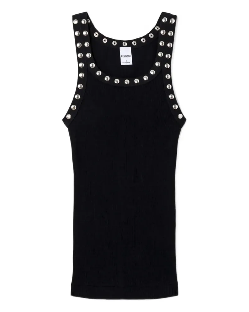 RE/DONE studded ribbed tank - Schwarz Schwarz