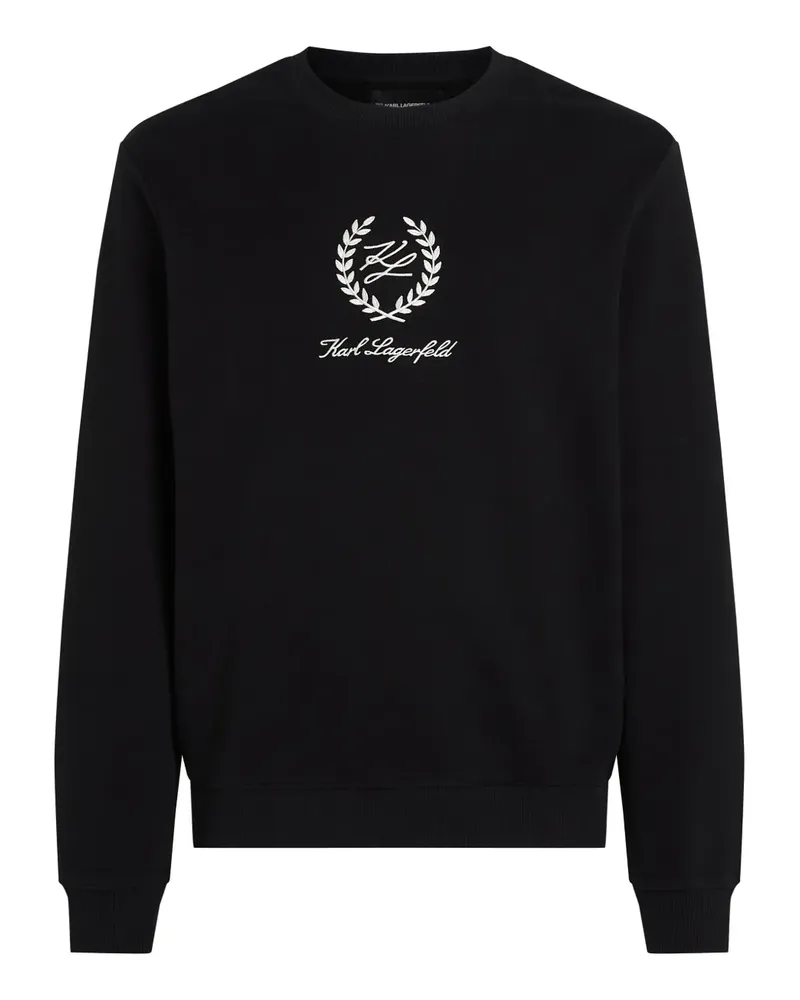 Karl Lagerfeld Sweatshirt mit Logo-Stickerei - Schwarz Schwarz