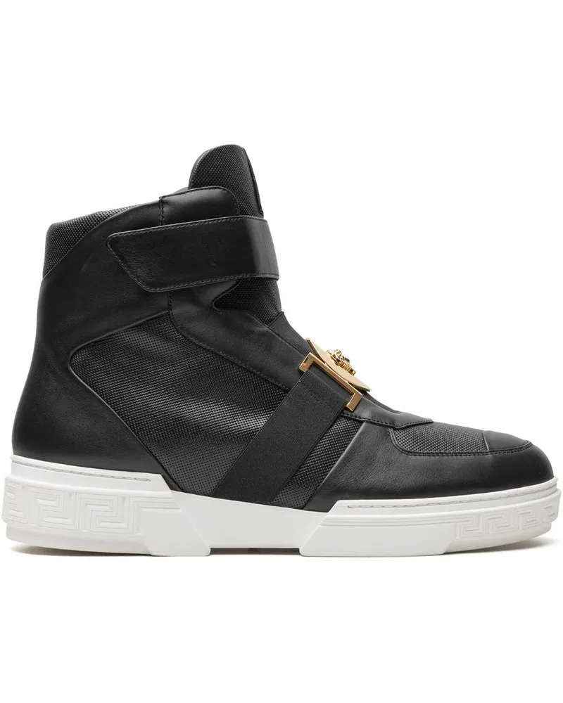 Versace High-Top-Sneakers mit Medusa-Schild - Schwarz Schwarz