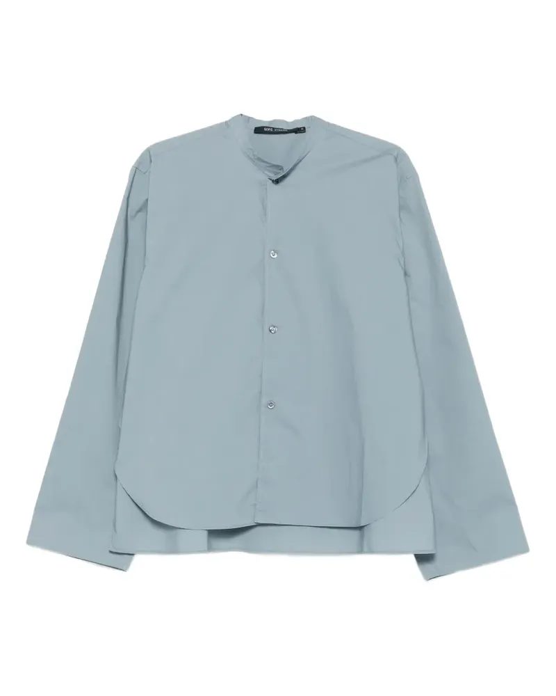 Sofie D'Hoore Bayu band-collar curved-hem shirt - Blau Blau