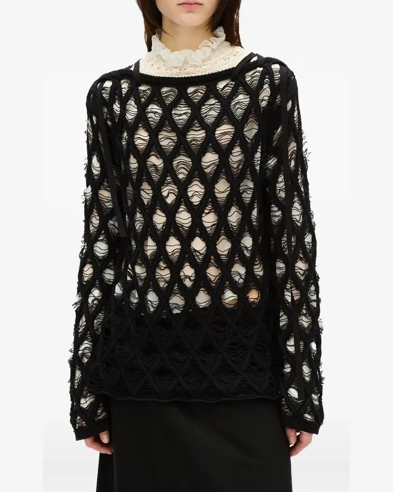 Ann Demeulemeester Izabel Pullover - Schwarz Schwarz