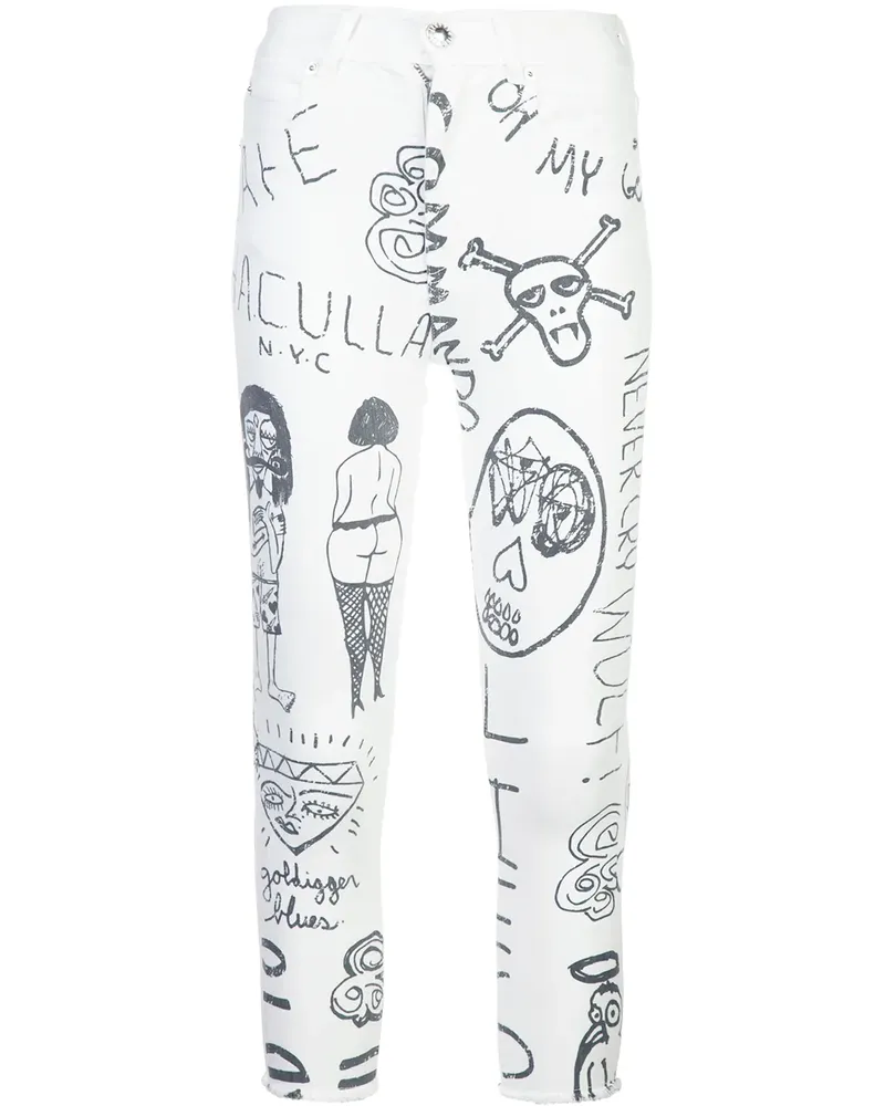 Haculla Mindful Doodles' Jeans - Weiß Weiß