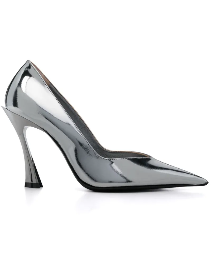 Thierry Mugler Classic Fang Pumps 95mm - Silber Silber