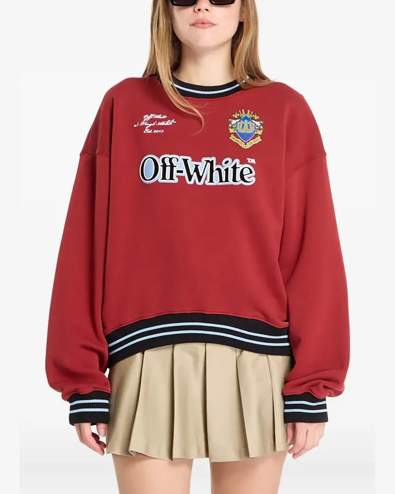OFF-WHITE printed-logo sweatshirt - Rot Rot