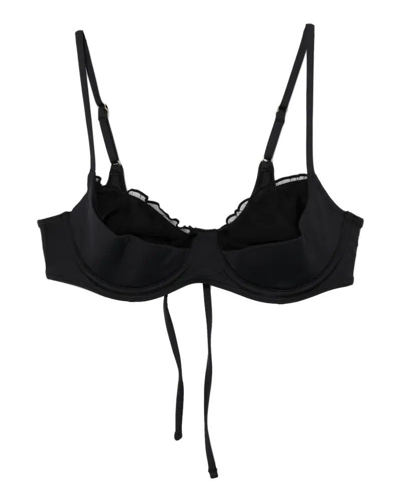 Frankies Bikinis Austin ruffled underwired bikini top - Schwarz Schwarz
