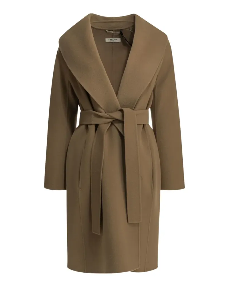 Max Mara belted shawl-collar coat - Nude Nude