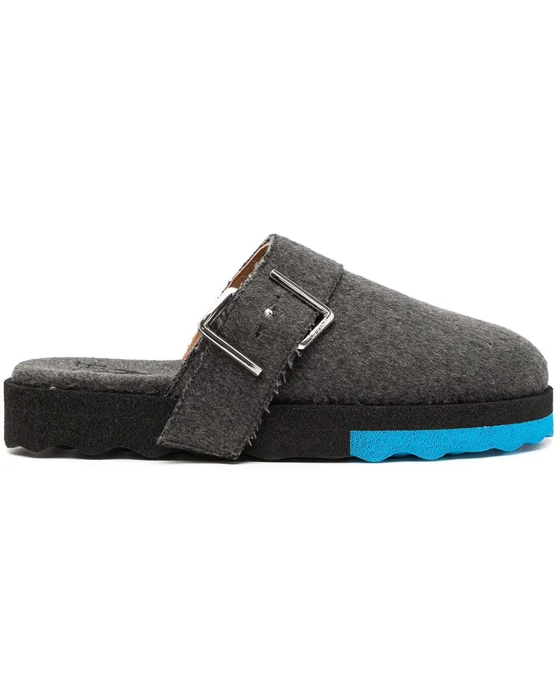 OFF-WHITE Slipper mit Schnallendetail - Grau Grau