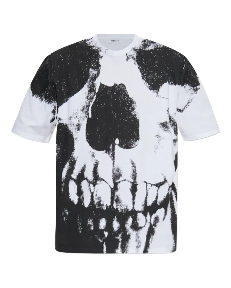 Alexander McQueen T-Shirt mit Totenkopf-Print - Weiß Weiß