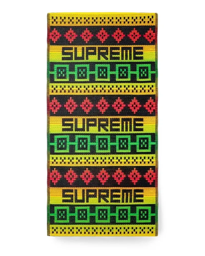 Supreme Being Gewebte Sosenap Matte mit Logo-Print - Schwarz Schwarz