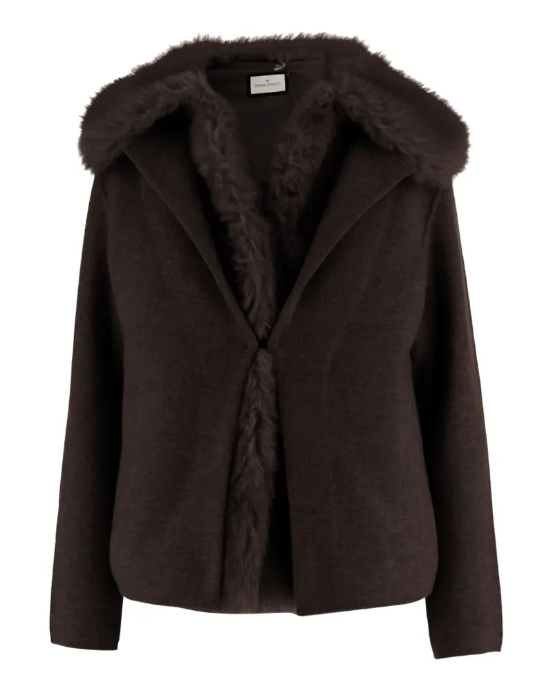 Bruno Manetti fur-trim jacket - Braun Braun