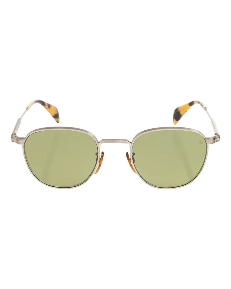 EYEWEAR by DAVID BECKHAM geometric-frame engraved sunglasses - Silber Silber