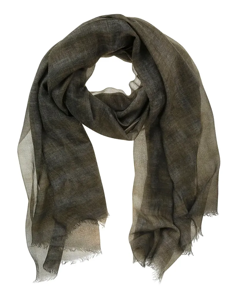 Alpha Industries frayed-edge wool scarf - Braun Braun