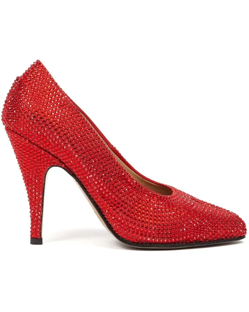 Maison Margiela Tabi Pumps 110mm mit Strassverzierung - Rot Rot