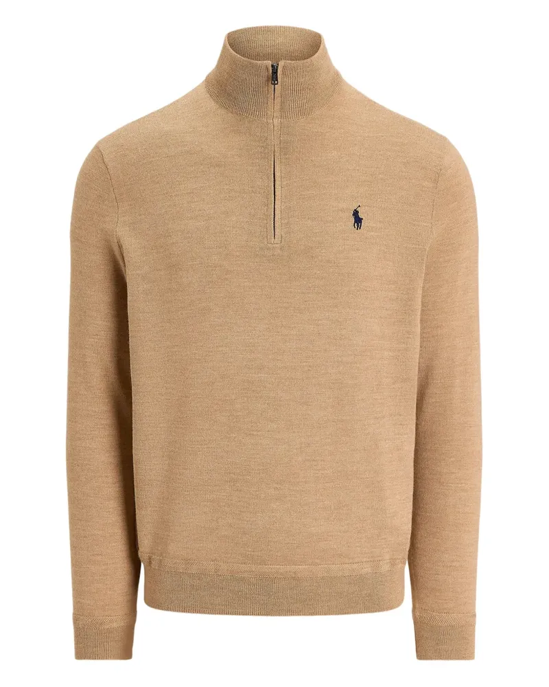 Ralph Lauren Pullover mit kurzem Reißverschluss - Nude Nude