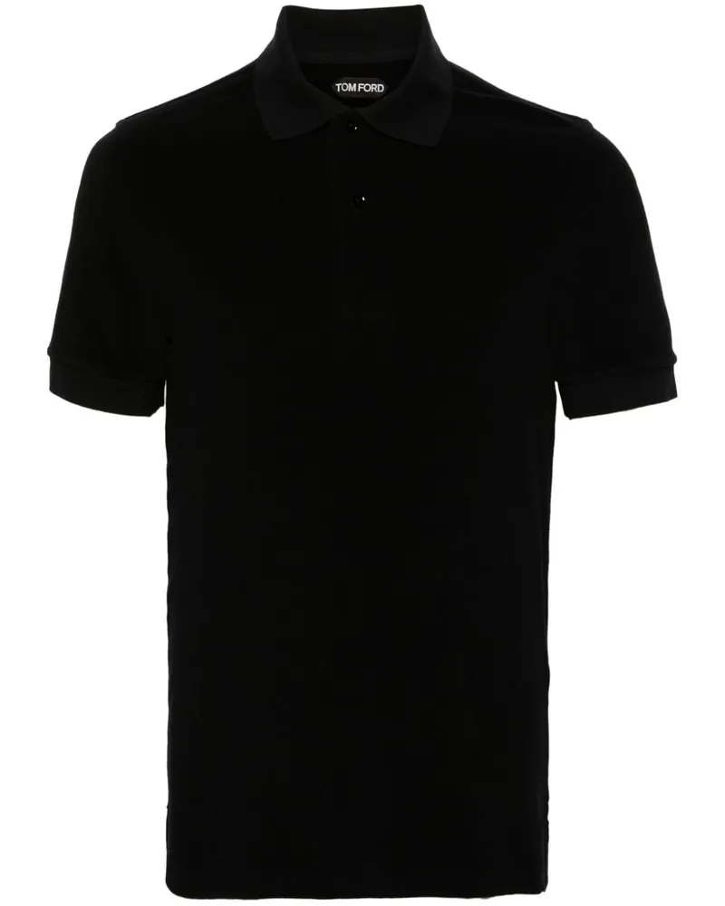Tom Ford Frottee-Poloshirt - Schwarz Schwarz